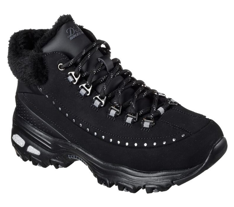 Skechers D'lites - Gleeful - Womens Boots Black [AU-XM8156]